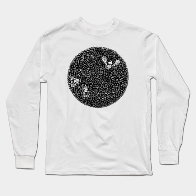 Bees Long Sleeve T-Shirt by Ava Ray Doodles